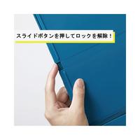半分にたためるクリップボード　コンパックボード　青