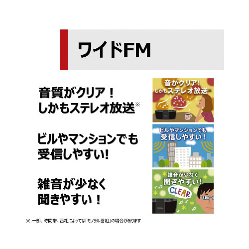 防水クロックラジオ　ホワイト