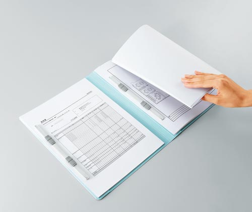 フラットファイルダブルとじ具タイプＡ４縦　青１０冊