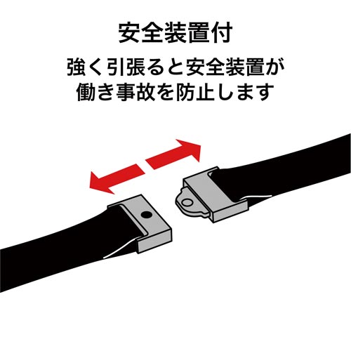 ネックストラップ医療用　１５ｍｍ幅　９０ｃｍ　赤