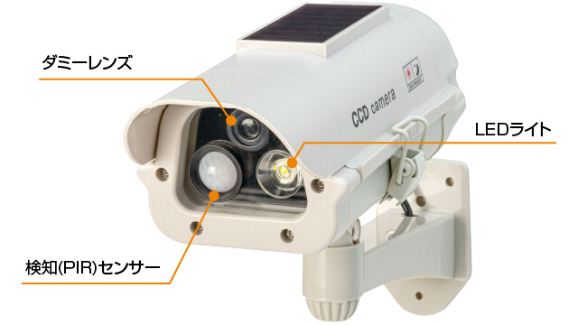 ソーラー式LEDダミーカメラ
