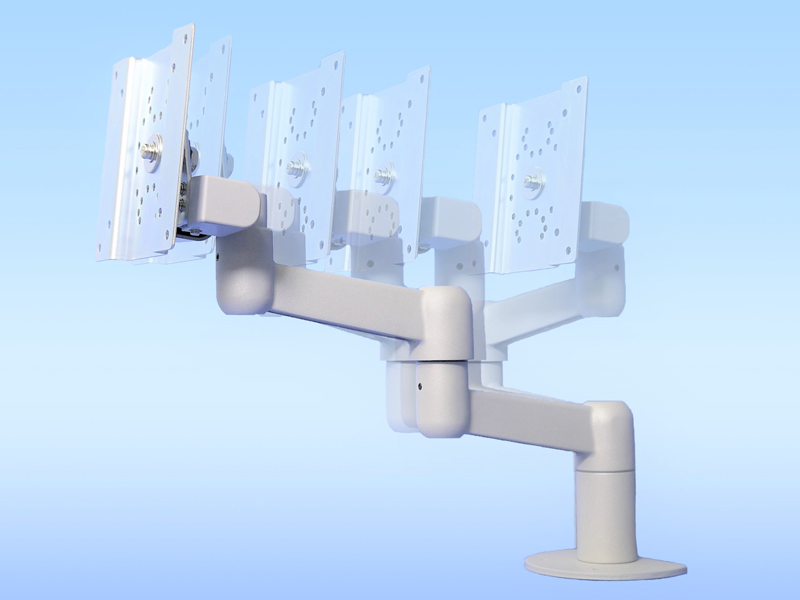 4Kg対応3軸タイプ 平行移動式ディスプレイアーム 本体ユニット（シルバー）