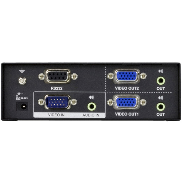 2ポート VGA・オーディオ分配器