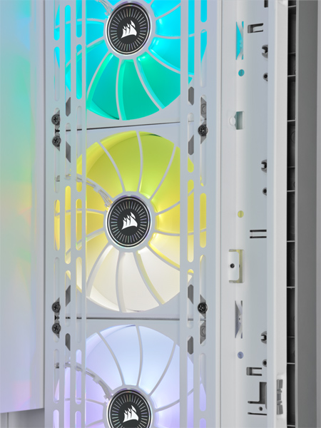 PCケースファン iCUE ML140 RGB ELITE White Flame with iCUE Lighting Node CORE -Dual Pack-