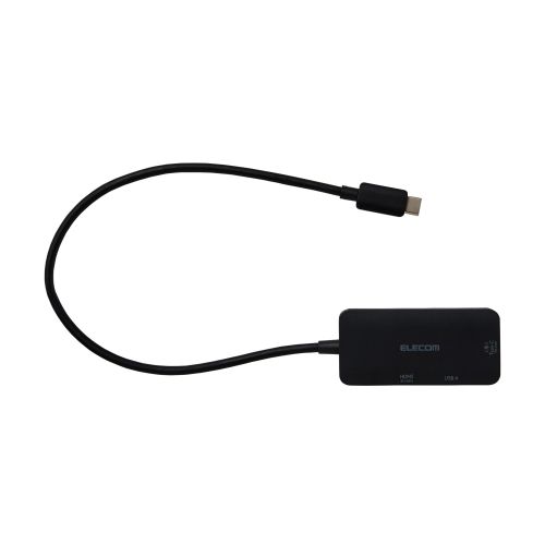 Type-C ドッキングステーション/USB-C×1/USB-A×1/HDMI×1/ブラック