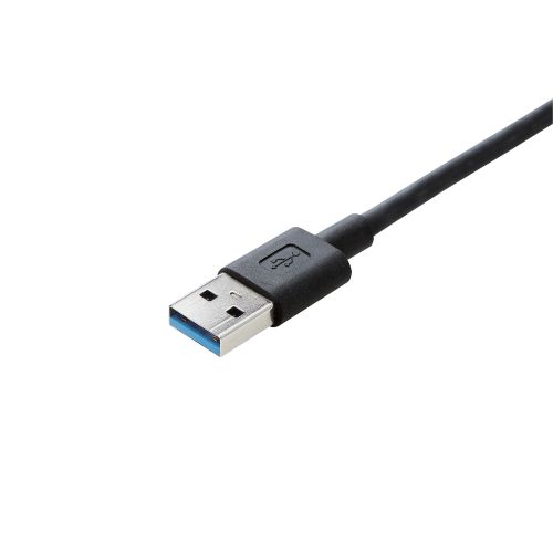有線LANアダプタ/Giga対応/USB3.0/Type-A/USBハブ付/ブラック