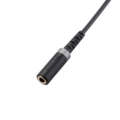 マイク対応オーディオ延長ケーブル/高耐久/1m/ブラック