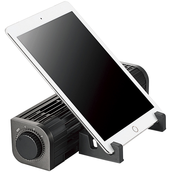 USB扇風機/2Wayタイプ/風量調整/冷却台機能/ブラック