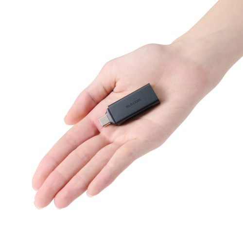 メモリリーダ/Type-Cコネクタ/直挿しタイプ/USB 5Gbps/SD+microSD用/ブラック