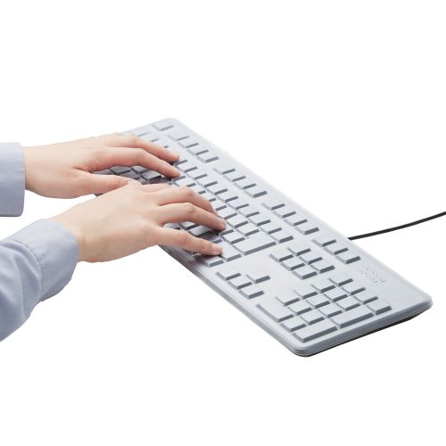 キーボードカバー/抗菌/防塵/DELL USBキーボード KB-212-B(日本語)対応/クリア