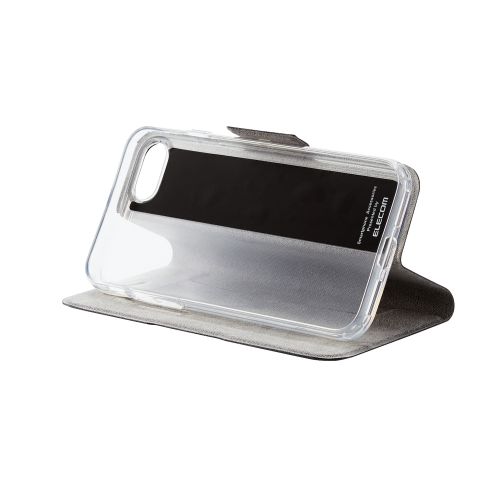 iPhone SE 第3世代/SE 第2世代/8/7用レザーケース/手帳型/UltraSlim/薄型/磁石付き/クリアケース/ネイビー