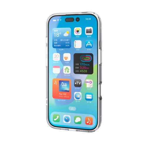 iPhone 17/ハイブリッドケース/極限/メタルステッカー付/クリア