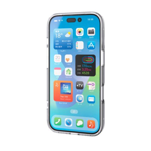 iPhone 17 Pro/ハイブリッドケース/極限/ガラス/メタルステッカー付/クリア