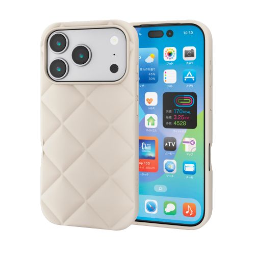 iPhone 17 Pro/ソフトケース/キルティング/ベージュ