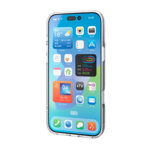 iPhone 17 Pro Max/ハイブリッドケース/D3O/オールクリア/メタルステッカー付/クリア