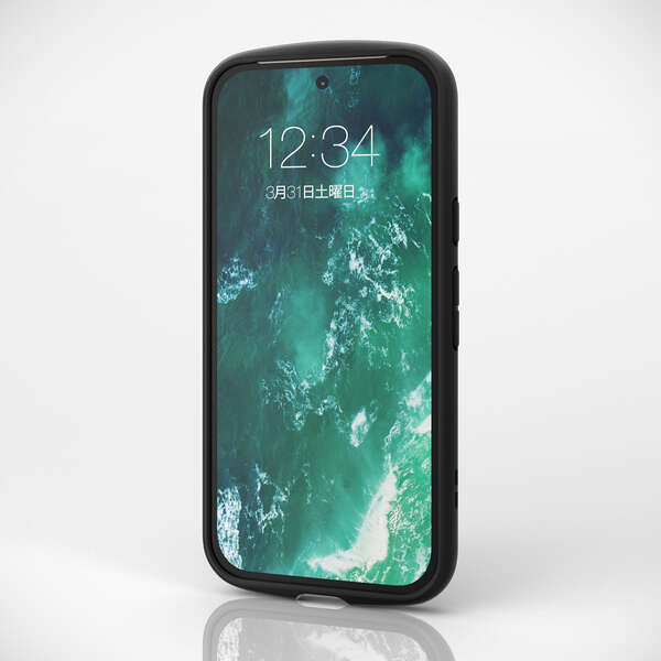 Google Pixel 9/Google Pixel 9 Pro用ハイブリッドケース/TOUGH SLIM LITE/フレームカラー/背面クリア/ストラップシート付属/ブラック