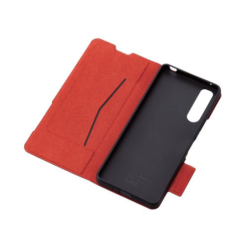 Xperia 10 V (SO-52D/SOG11)用レザーケース/手帳型/UltraSlim/薄型/超軽量/磁石付き/ブラック