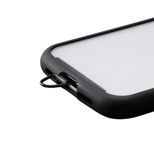 スマホショルダーストラップ/ステンレスストラップホールシート付属(1口タイプ×1枚)/フラット型/ループ付/カラビナ付/ネイビー