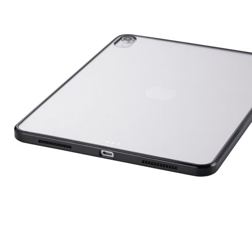 iPad Air 11インチ(M3/M2)/クリアケース/背面クリア/軽量/カラーエッジ/ブラック