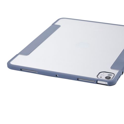 13インチiPad Pro(M4)/フラップケース/薄型軽量/背面クリア/フレームカラー/ブルーグレー