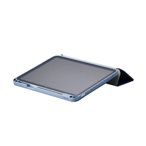 iPad 11インチ(A16)/10.9インチ(第10世代)/フラップケース/衝撃吸収/ApplePencil収納/スリープ対応/ブルーグレー