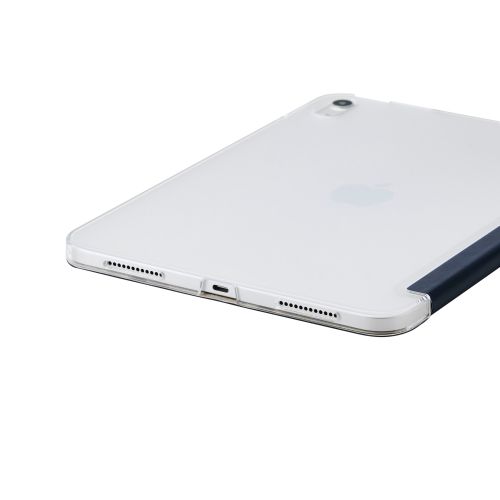 iPad 11インチ(A16)/10.9インチ(第10世代)/フラップケース/薄型軽量/背面クリア/2アングル/スリープ対応/ネイビー