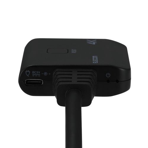 HDMI分配器/4K30Hz対応/1入力(HDMI)+2出力(HDMI)/ブラック