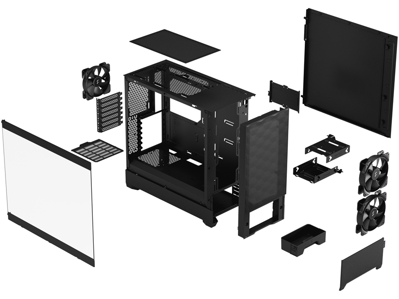 ミドルタワー型PCケース Pop Air Black TG Clear Tint