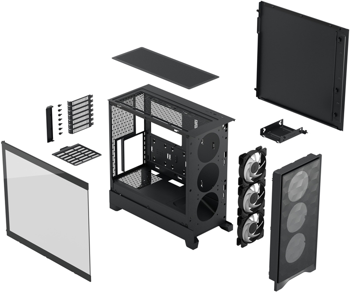 ミドルタワー型PCケース Pop 2 Air Black TG RGB