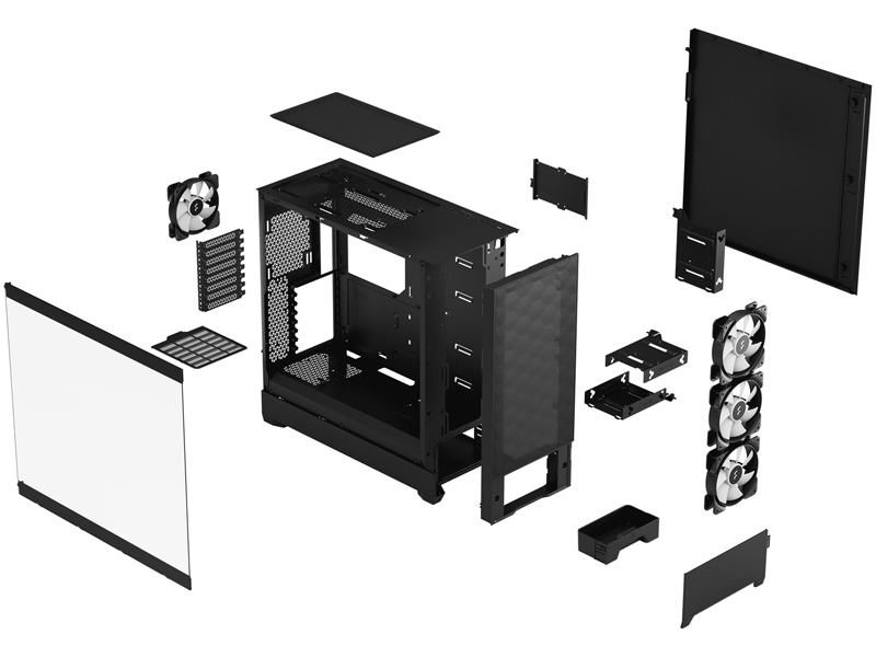 ミドルタワー型PCケース Pop XL Air RGB Black TG Clear Tint