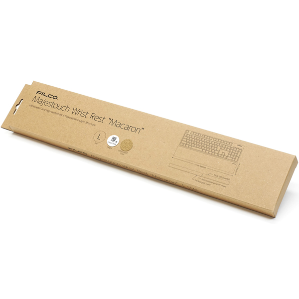 Majestouch Wrist Rest Macaron 17mm厚 Lサイズ シナモン