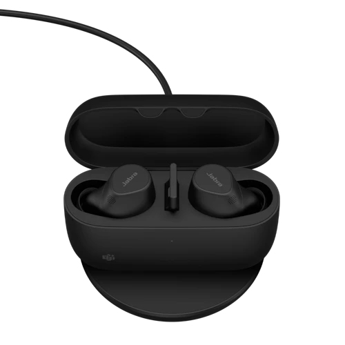 Jabra 完全ワイヤレスイヤホン型 USB-A MS認定 充電パッド付「Jabra Evolve2 Buds USB-A MS - Wireless Charging Pad」