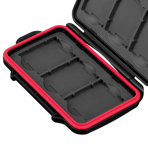 ハードメモリーカードケース XQD6（XQDカード用） レッド