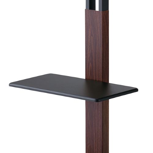 壁寄せテレビスタンド（左右首振り）/ダークブラウン木目調KFシリーズ ～65V型対応