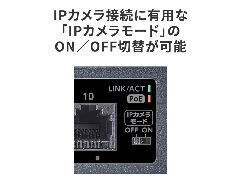IEEE802.3at準拠 10ポートL2アンマネージGigabit PoEハブ