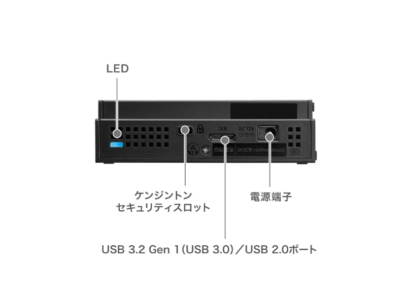 USB 5Gbps（USB3.2 Gen1）対応 大容量外付けハードディスク 16TB