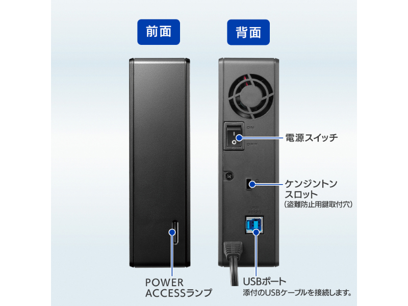 法人向け 5年保証 USB 5Gbps（USB3.2 Gen1）対応 外付けハードディスク 24TB