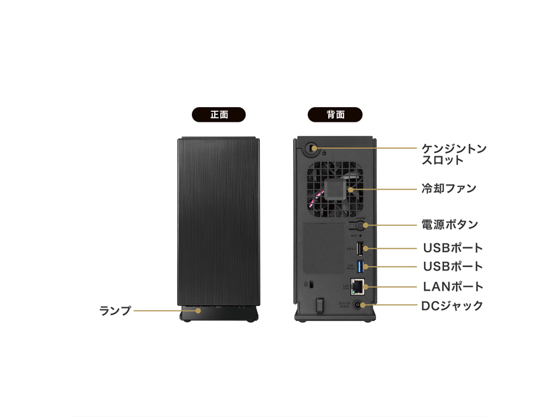 法人向け2ドライブNAS（ネットワークHDD） 5年保証 2TB