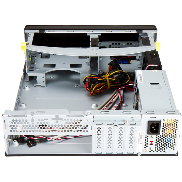 300W 80PLUS BRONZE電源搭載 MicroATX＆ITX用 スリムタワーケース ホワイトカラーモデル