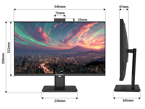 液晶ディスプレイ 23.8型/1920×1080/HDMI×1、VGA×1/ブラック/スピーカー有/2年保証