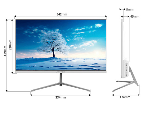 液晶ディスプレイ 23.8型/1920×1080/DP×1、HDMI×1、USB-C×1/ホワイト/スピーカー有/2年保証