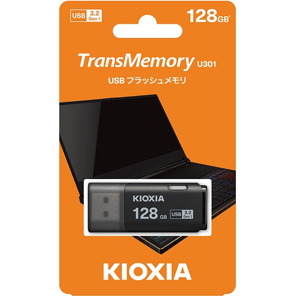 USBフラッシュメモリ TransMemory U301 ブラック 128GB