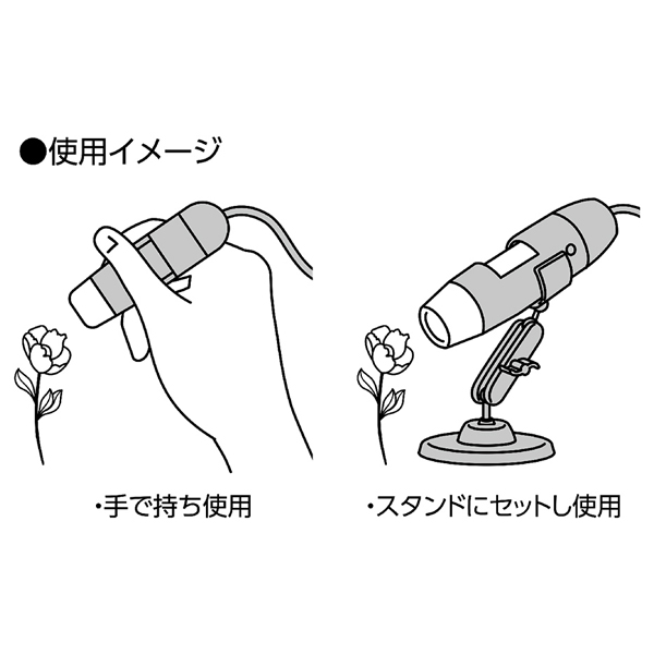 400倍対応 有線タイプ USB顕微鏡