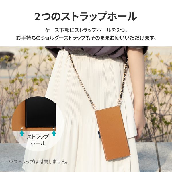 Galaxy S23 Ultra SC-52D/SCG20 薄型・軽量PUレザー手帳ケース 「Twoal W」 キャメル