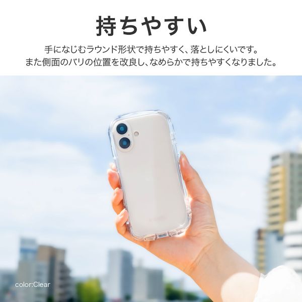 iPhone 16 耐傷・耐衝撃ハイブリッドケース 「ViAMO crystal」 クリア