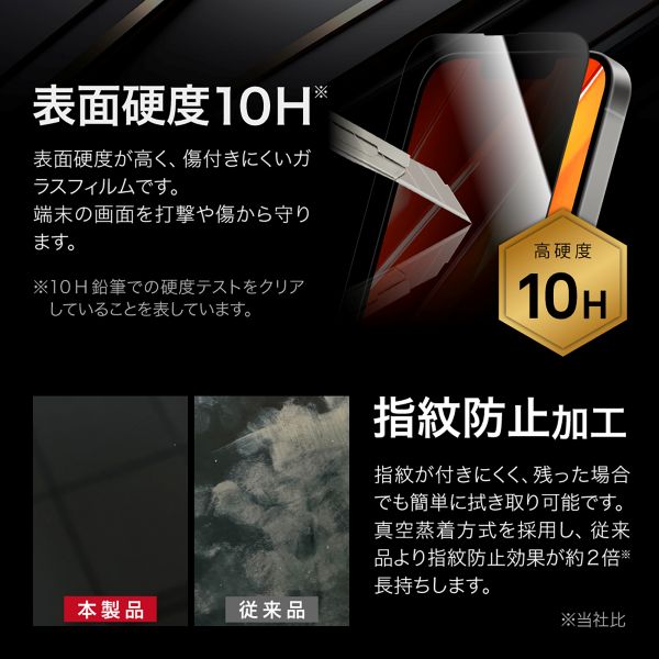 iPhone 16e/iPhone 14/iPhone 13 ガラスフィルム「GLASS PREMIUM FILM」全面保護 覗き見防止180°