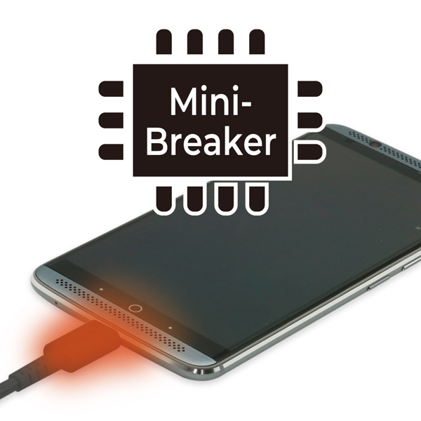 スマホ・タブレット用USBケーブル/USB（C-C）/Power Delivery対応/PD100W/eMarker+Mini-Breaker搭載/過熱防止機能搭載/断線に強い/1m/100cm/ブラック