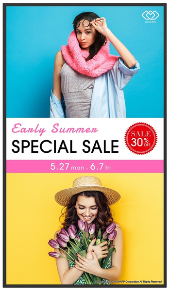 32V型インフォメーションディスプレイ/1920×1080/HDMI、USB Type-C/黒/スピーカー有/350cd/m2/16時間/メディアプレーヤー/無償オンサイト3年保証/ベーシックモデル