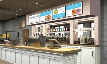 43V型インフォメーションディスプレイ/3840×2160/HDMI、USB Type-C/黒/スピーカー有/350cd/m2/16時間/メディアプレーヤー/無償オンサイト3年保証/ベーシックモデル