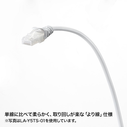 ツメ折れ防止CAT5eLANケーブル（2m・レッド）